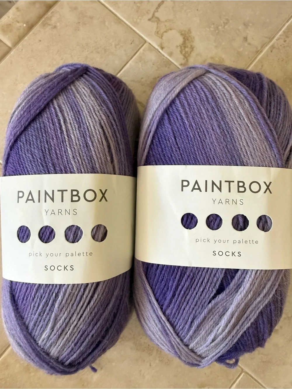 Paintbox Variegated Purple Sock Yarn - Stripes-Wisteria